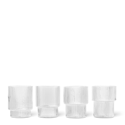 Ripple Glasses, set 4 pcs