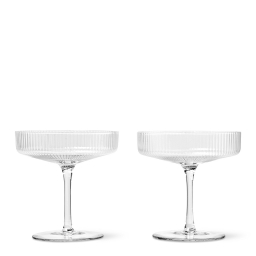 Ripple Champagne Saucers - set 2 ks