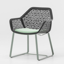 Maia dining armchair aluminium