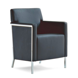 Steel small armchair